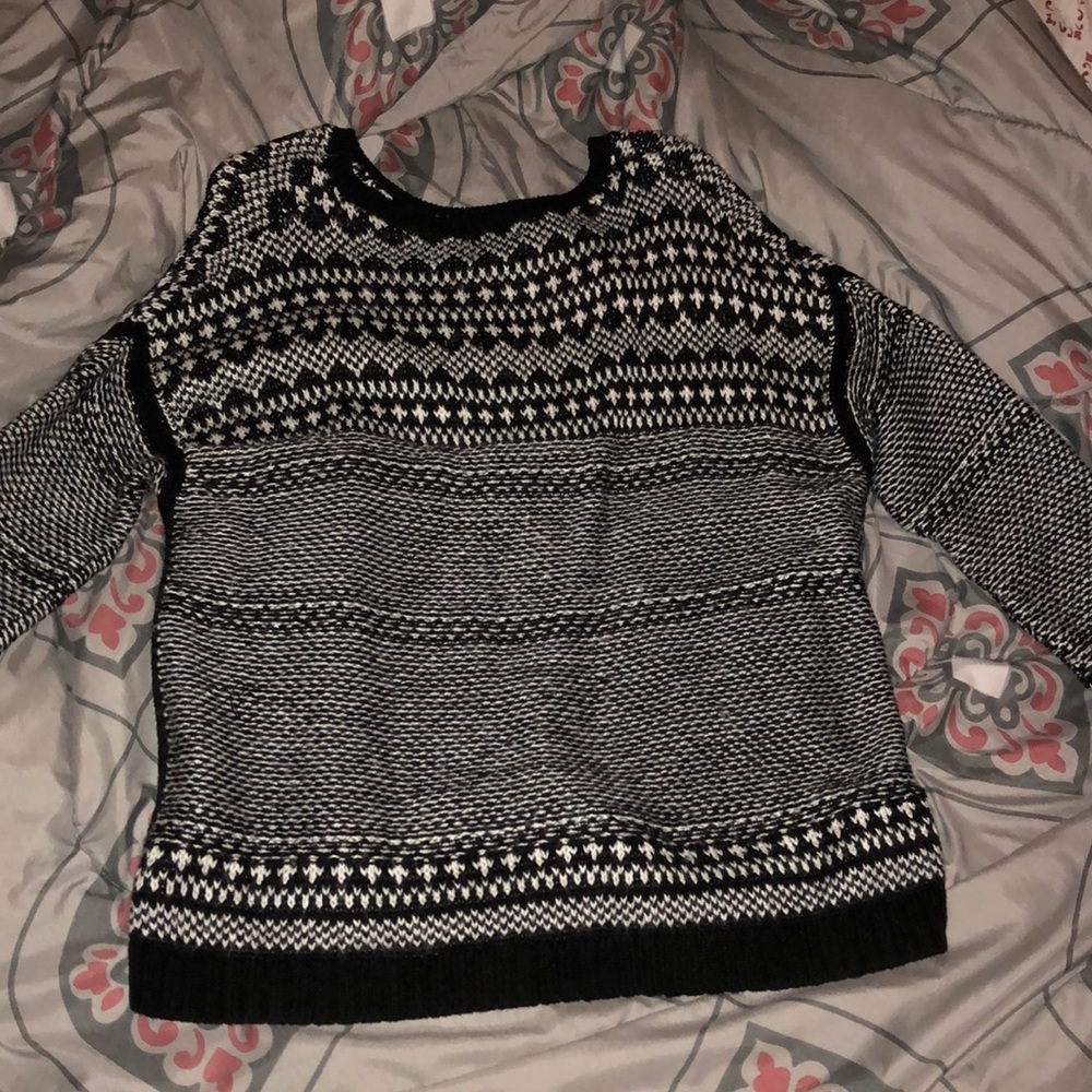 Black and white sweater